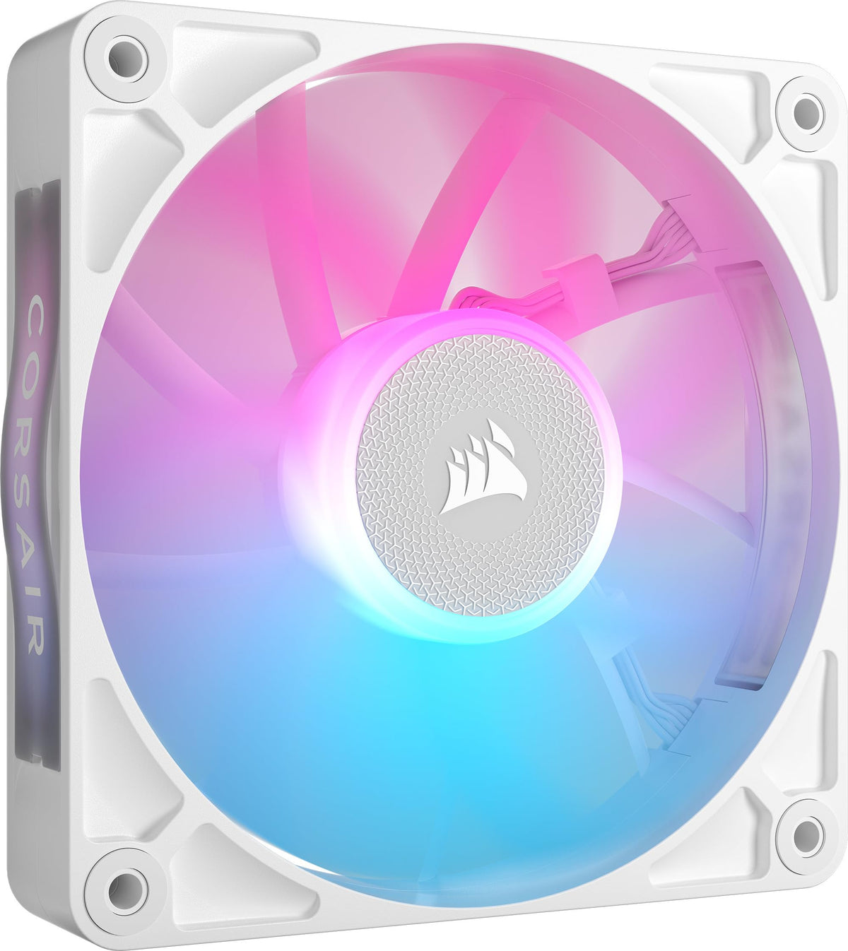 CORSAIR iCUE LINK RX120 RGB 120mm PWM-Lüfters – Pachet de trei, Alb - CO-9051022-WW