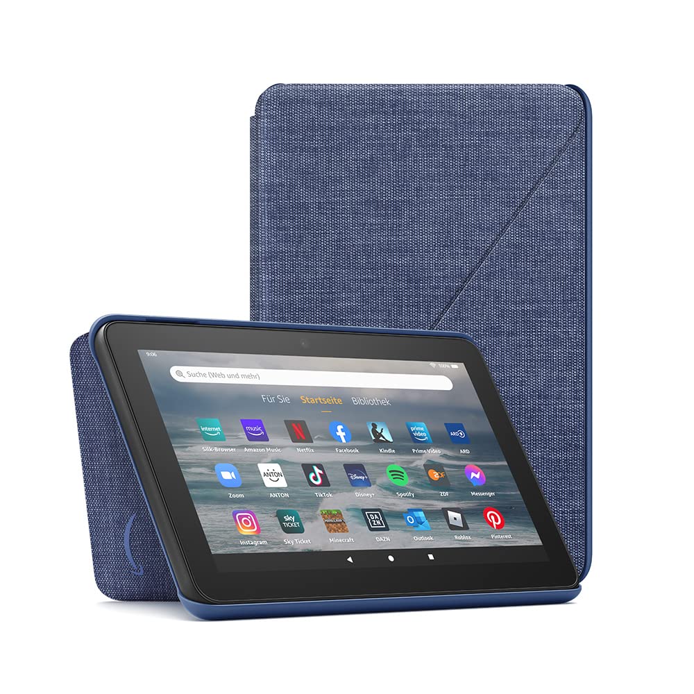 Amazon fabric cover for the Fire 7 tablet (only compatible with 12th generation tablets, 2022), dark blue - 53-028305