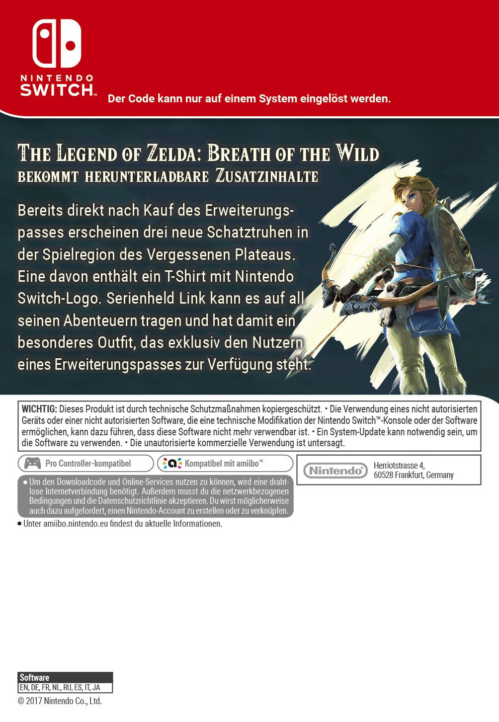 Zelda: Breath of the Wild Expansion Pass DLC [Switch Download Code] - 2560366