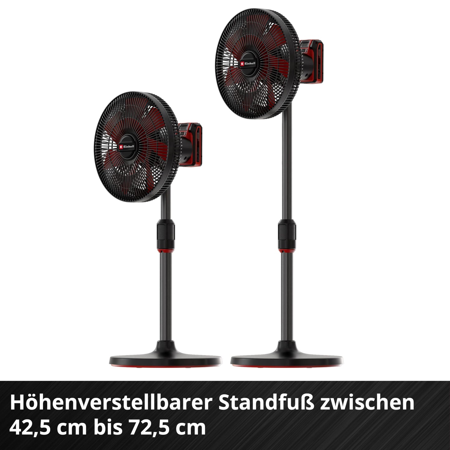 Einhell cordless fan GE-CF 18/320 P Li-Solo Power X-Change (18 V, stand fan, 4 speed levels, automatic swivel function, height adjustable, without battery) - 3408071