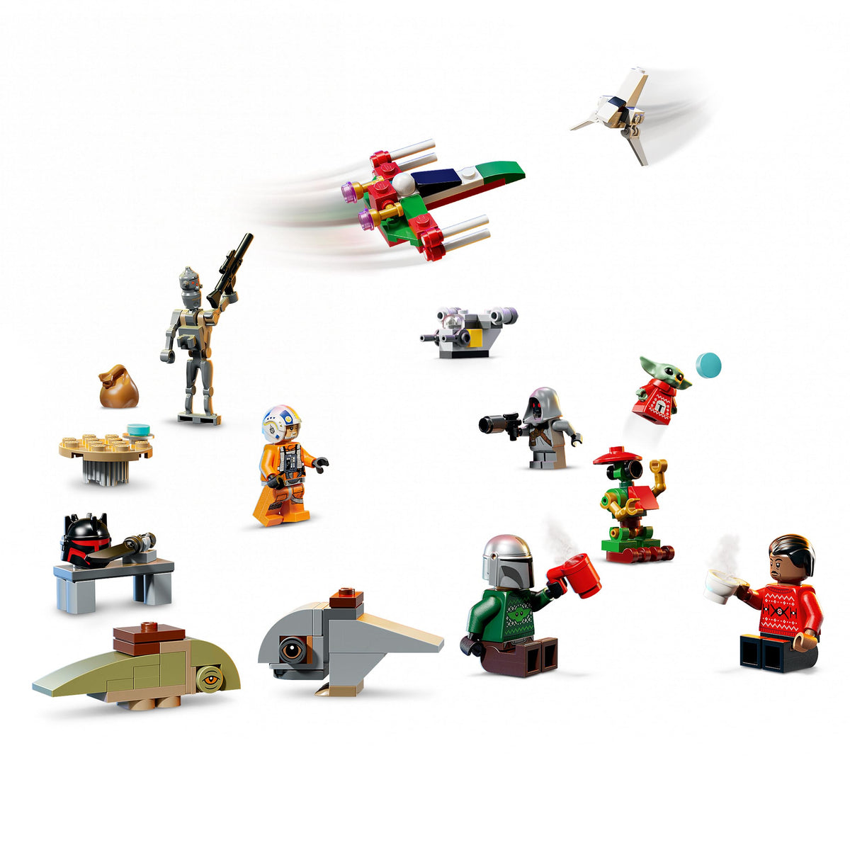 LEGO Star Wars 75456 Calendar de Advent 2026 - Cadou de Crăciun pentru băieți de la 6 ani - 24 de surprize cu 4 minifigurine, droidul IG-11 și figurina Grogu - Cadou pentru fanii The Mandalorian