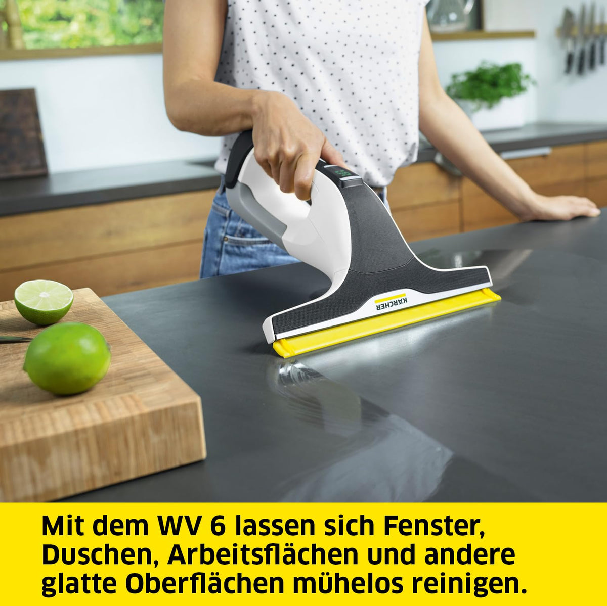 KÄRCHER Battery Window Vacuum WV 6 Plus, extra long battery life of 100 min - 1.633-741.0