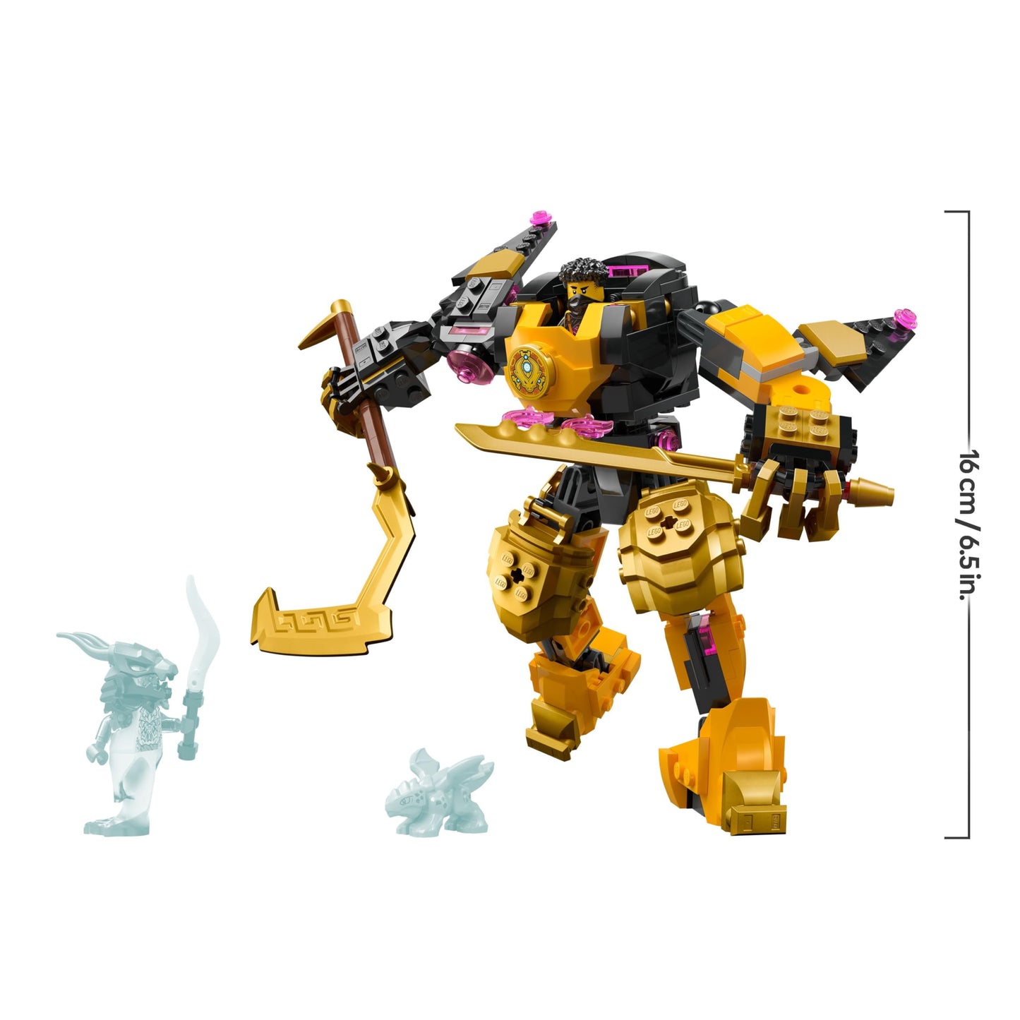 LEGO NINJAGO Arins Spinjitzumech - Ninja playset with movable mech figure, 2 minifigures and Baby Ryu dragon model - gift idea for boys and girls aged 7 and up - 71839