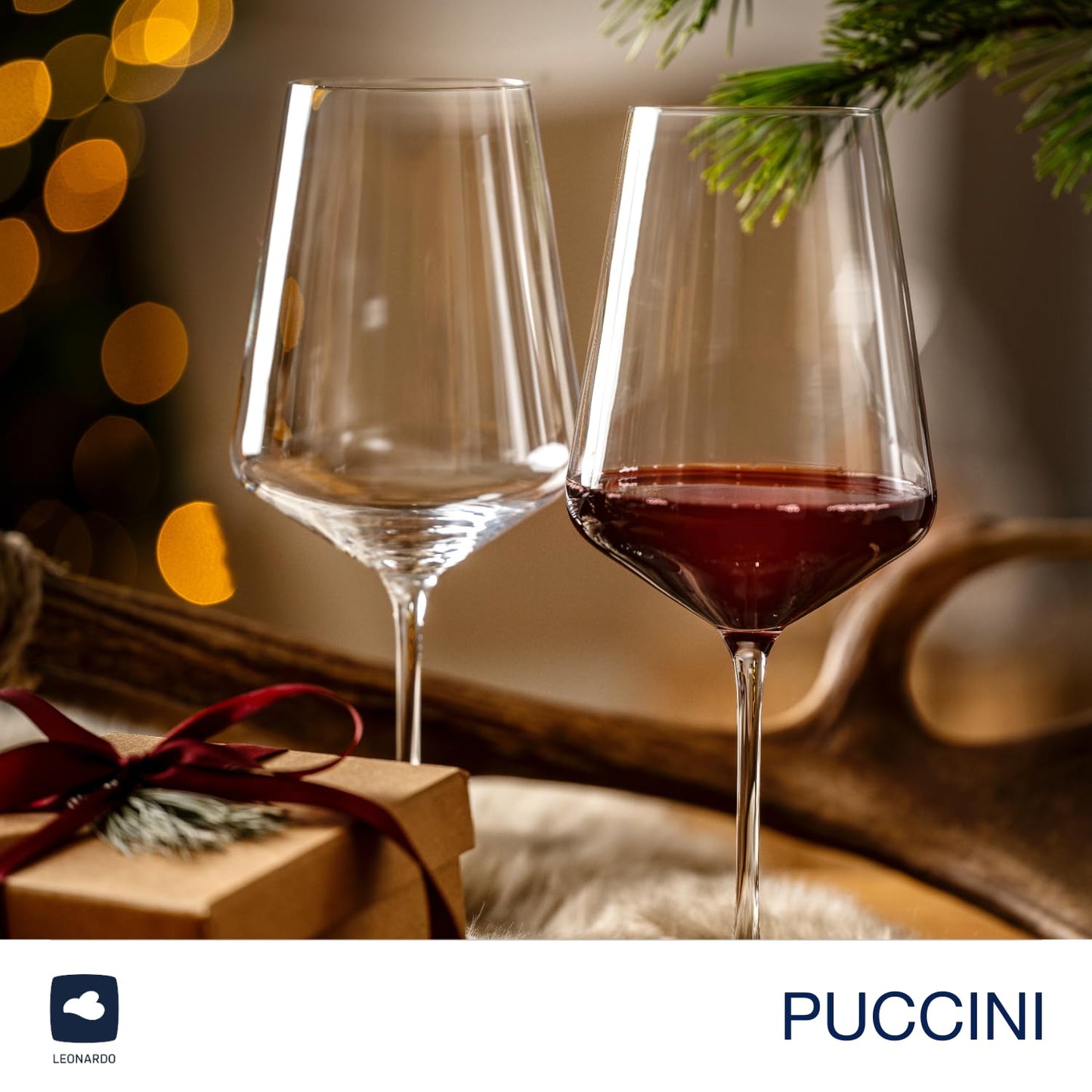 LEONARDO HOME PUCCINI red wine glasses (set of 6) incl. polishing cloth • Dishwasher-safe red wine glasses (750 ml) • Shockproof & suitable for everyday use • 040978