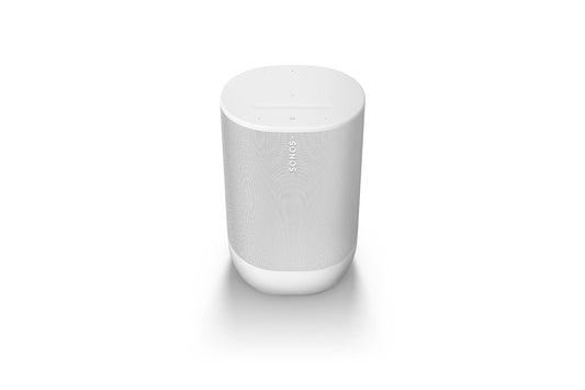 Sonos Move 2 | Portable WiFi Speaker with WiFi, Bluetooth, compatible with Amazon Alexa, at least 24 hours battery life and wireless charging station - White - MOVE2EU1