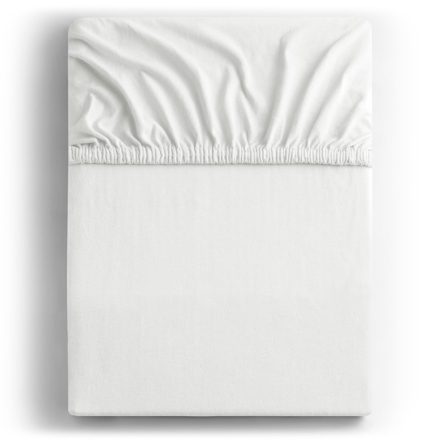 DecoKing fitted sheets 220-240x220+30 100% combed cotton white fitted sheets jersey box spring bed amber - Amber