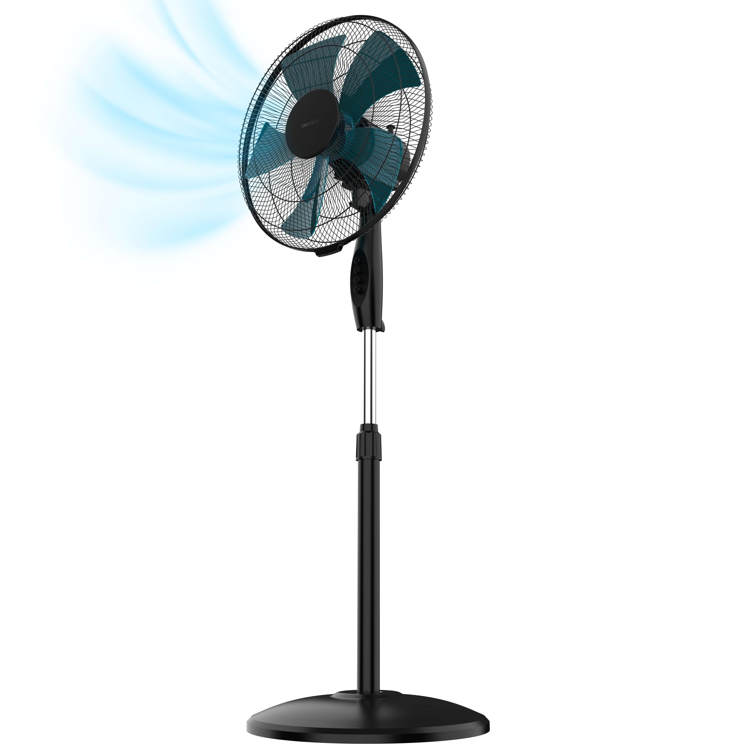 Cecotec pedestal fan 515 WindLite Pro. 56W power, 3 speeds, automatic oscillation, 40cm diameter, 5 aerodynamic blades for even air circulation - A01_EU01_123562