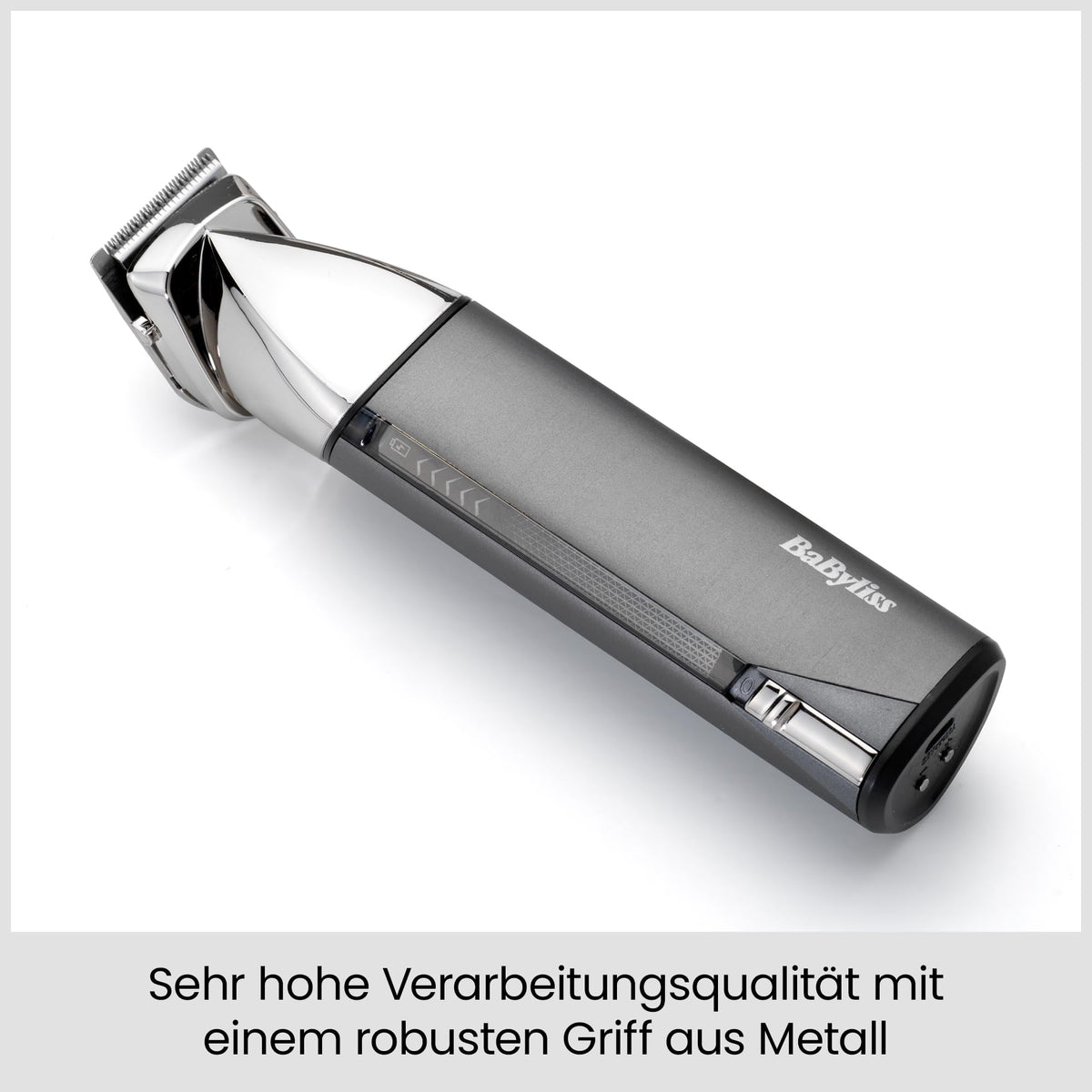 BaByliss Super-X Metal 15-in-1 Multi-Trimmer – Kit de îngrijire fără fir, inclusiv trimmer pentru barbă și tăietor de păr pentru nas, rezistent la apă, cadou pentru bărbați, argintiu/gri, MT996E