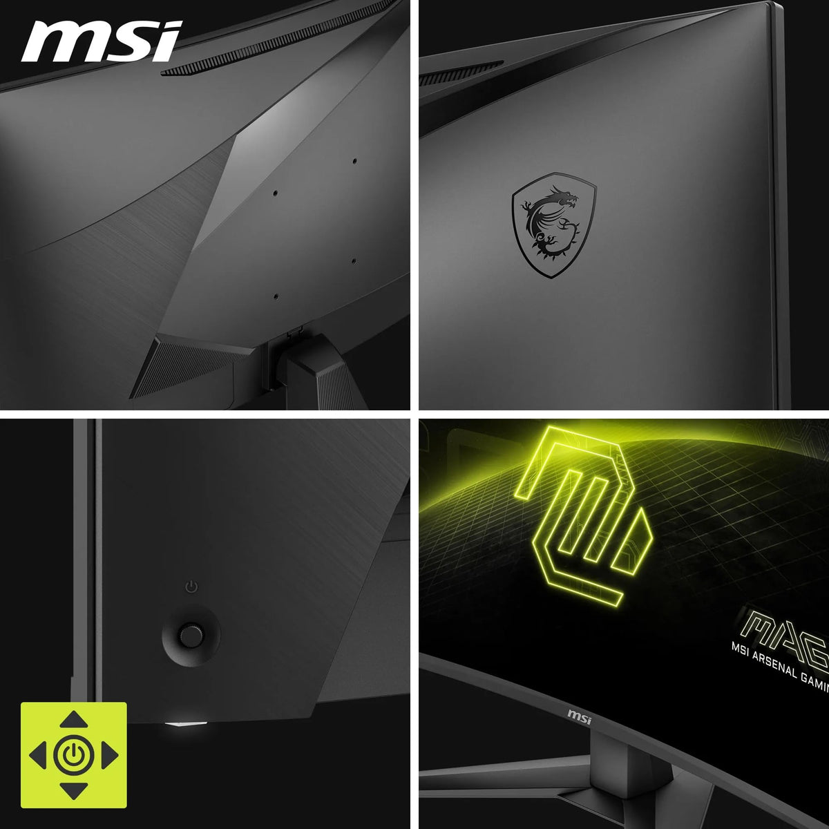 MSI MAG 276CFA E20 27-Inch FHD 1500R Gaming Monitor, 1920 x 1080 Rapid VA, 200 Hz, 0.5 ms, HDR capable, AMD FreeSync Premium, Eye Care, AI Vision, HDMI 2.0b, DP 1.2a, VESA mount, black - 4711377389525