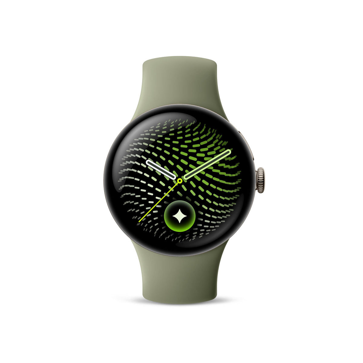 Google Pixel Watch 5 (41 mm) - Smartwatch - Pyrite Case/Olive Band, Wi-Fi - GA11567-DE