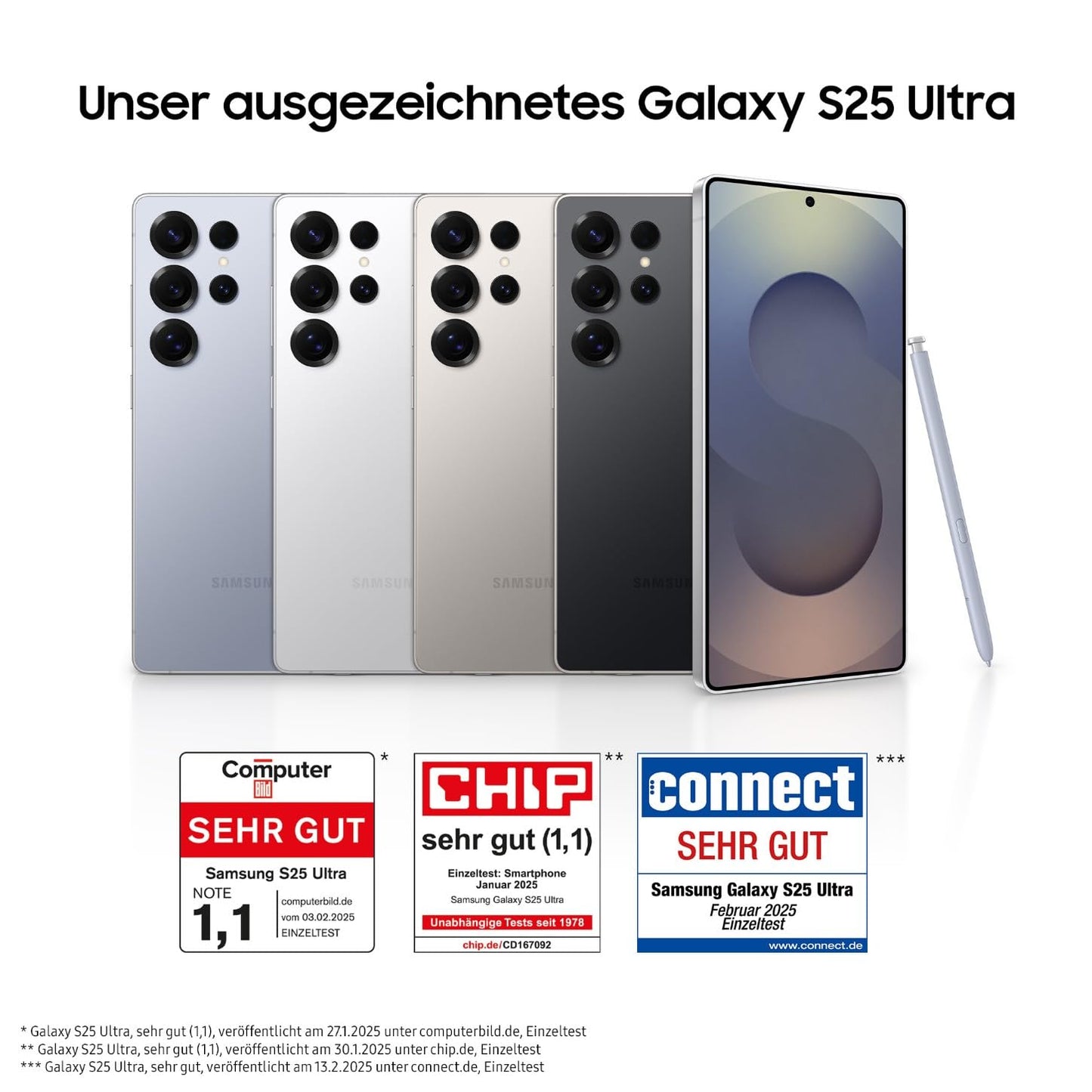 Samsung Galaxy S25 Ultra AI smartphone with Galaxy AI, no contract, mobile phone with Android, 12 GB RAM, 1 TB storage, 200 MP camera, Titanium Silverblue, 3 year manufacturer's warranty - F-MS938BZBHAMZ