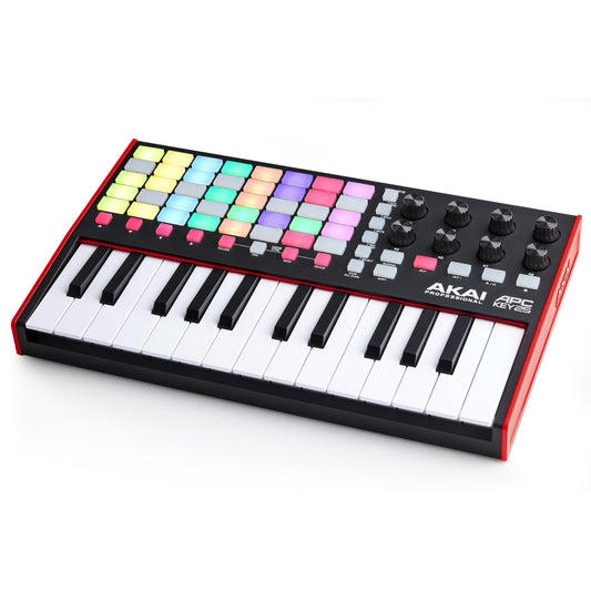 Akai Professional APC Key 25 MK2 - USB MIDI keyboard controller for clip launching with Ableton Live Lite, 25 keys, 40 RGB pads and 8 rotary controls - APCKEY25MK2
