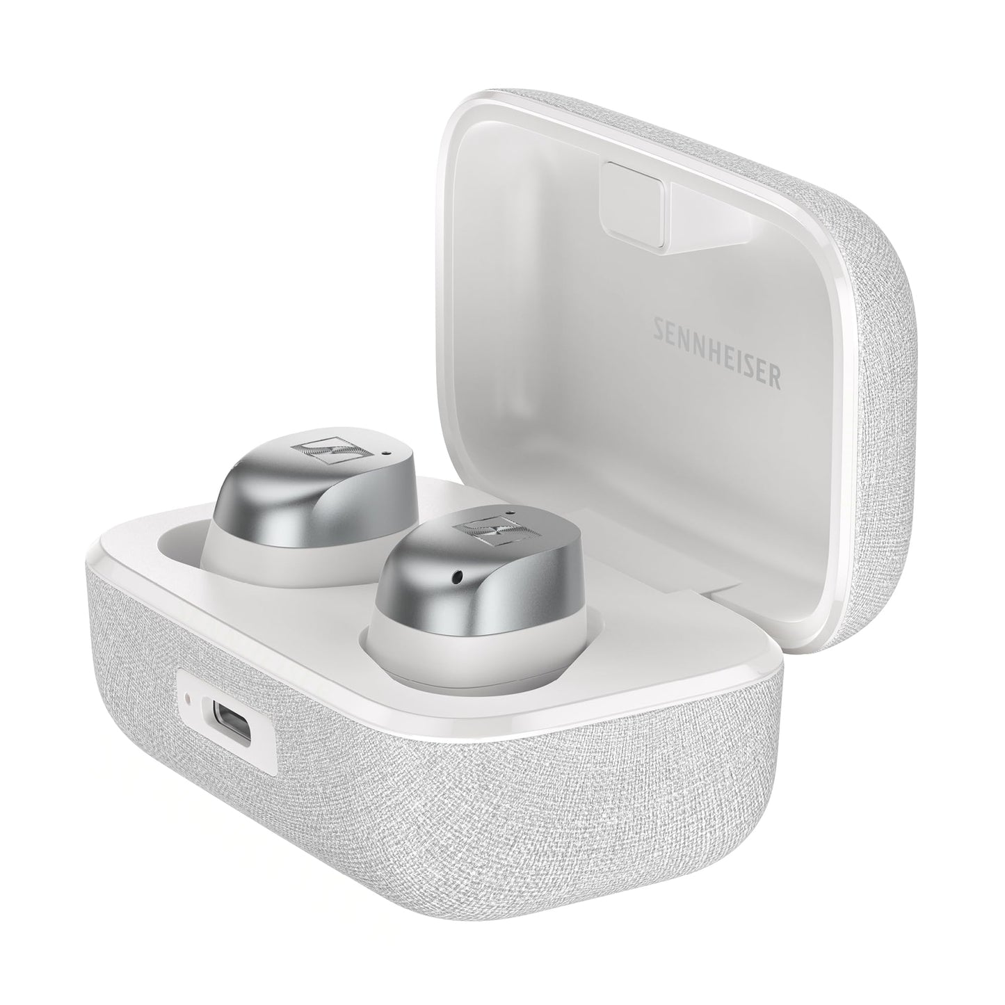 Sennheiser MOMENTUM True Wireless 4, wireless Bluetooth headphones, Bluetooth 5.4, noise canceling, comfortable design, 30 hours of battery life, adaptive ANC, Auracast, white silver - 700366