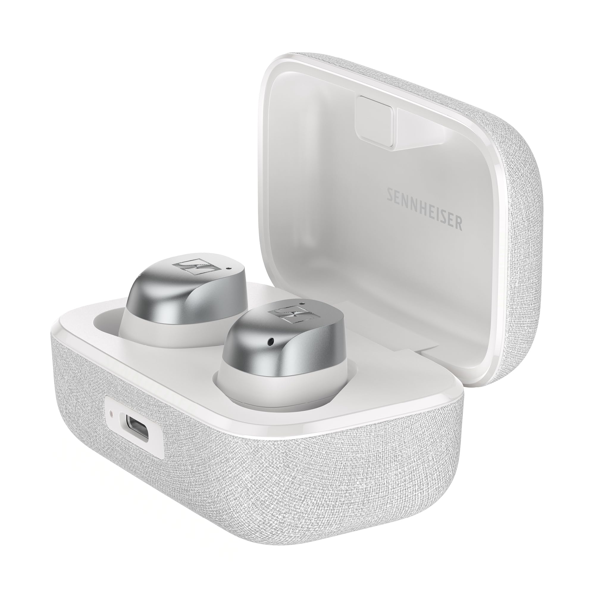 Sennheiser MOMENTUM True Wireless 4, wireless Bluetooth headphones, Bluetooth 5.4, noise canceling, comfortable design, 30 hours of battery life, adaptive ANC, Auracast, white silver - 700366
