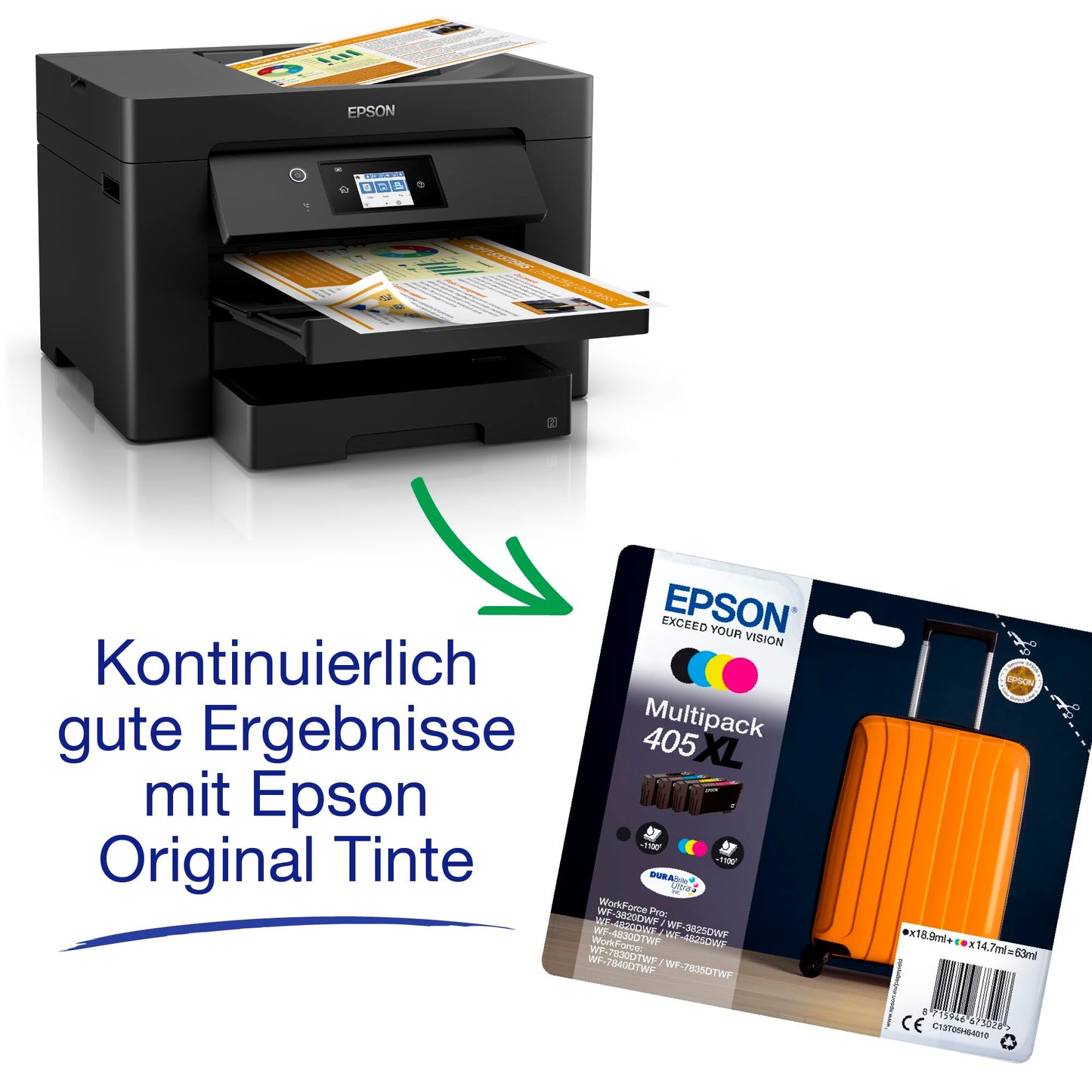 Epson Workforce WF-7830DTWF A3 Wireless Multifunction Inkjet Printer with 3 Months Free Ink with ReadyPrint Subscription* - C11CH68403