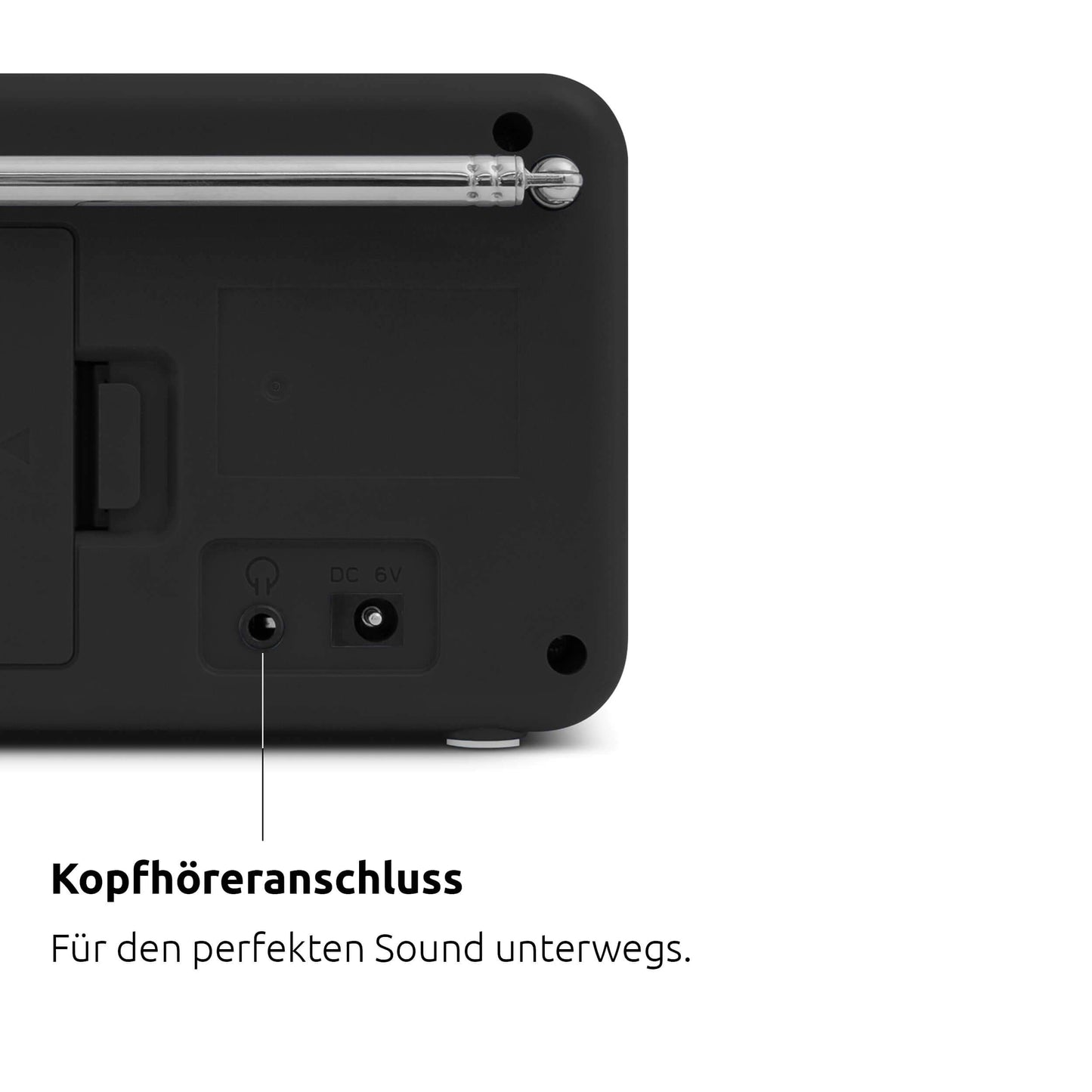 TechniSat Viola 2 - portable DAB radio (DAB+, FM, loudspeaker, headphone jack, two-line display, button control, small, 1 watt RMS) white/black - 0000/3906