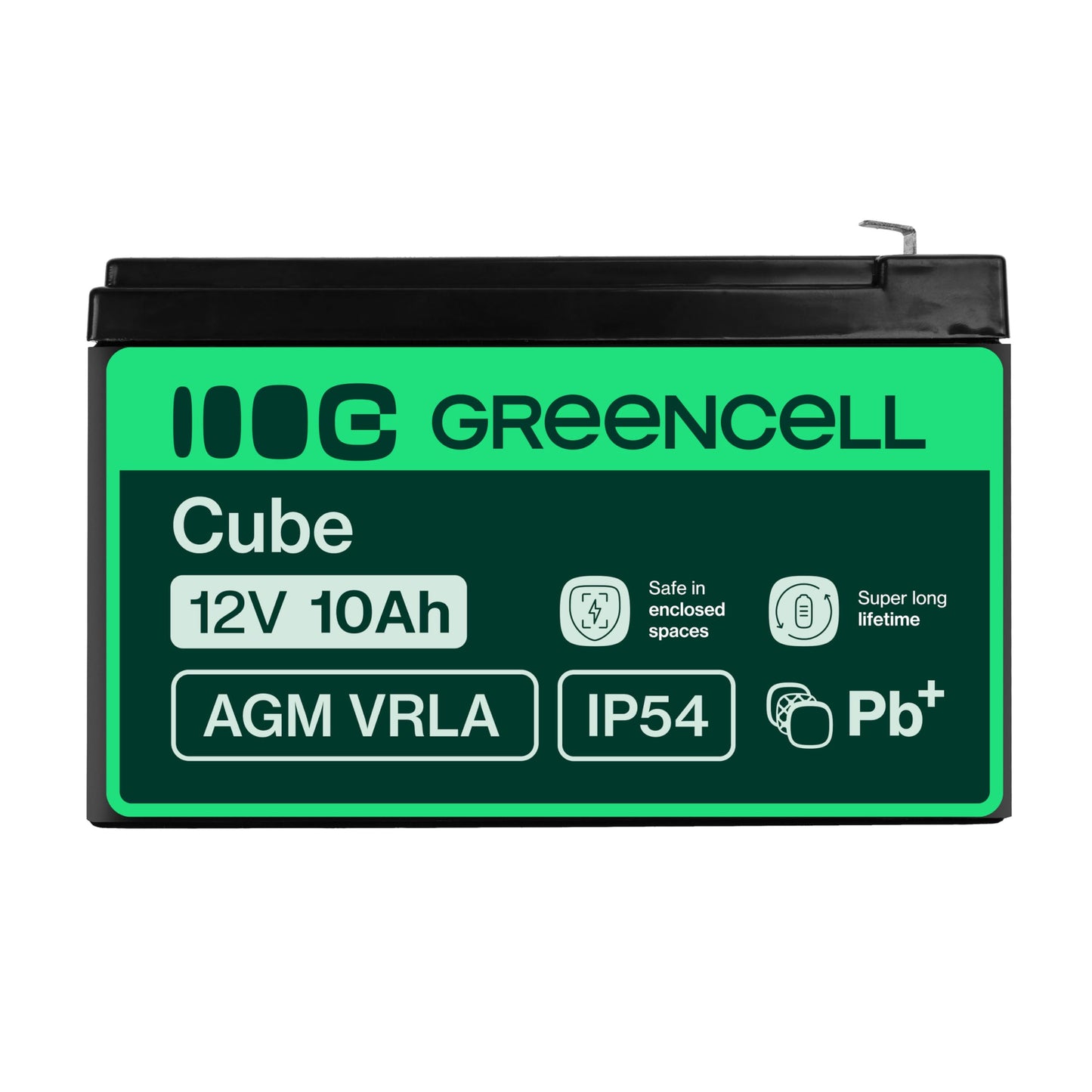 Green Cell® AGM 12V 10Ah battery fleece VRLA lead battery lead battery replacement battery gel battery battery cycle resistant unmanned UPS UPS emergency power UPS system UPS system backup battery battery backup - AGM50