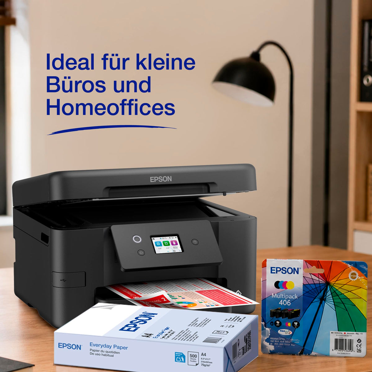 Epson Workforce Pro WF-3920 Inkjet Printer | SOHO Use | WiFi and Ethernet | A4 | Print, Copy, Scan | 6.1 cm Touchscreen | Automatic 35-Page Document Feeder - C11CM01402