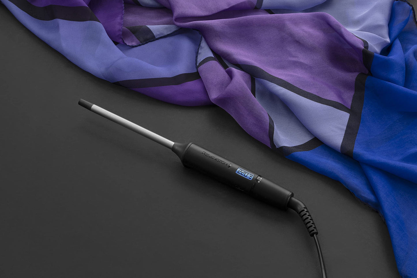 Remington curling iron small curls [10mm] Mini Pro Digital (4-fold protection, antistatic ceramic tourmaline coating) LCD display 130-220°C, spiral curls thin & tight Afro curls, CI6X10