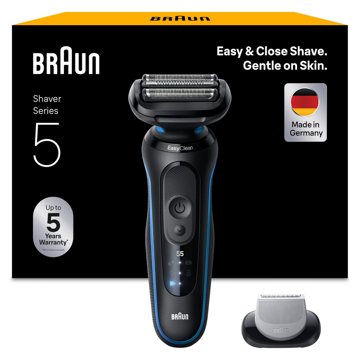 Braun Rasierer Herren Elektric Series 5, Rasierapparat, 52-B1600s, Blau