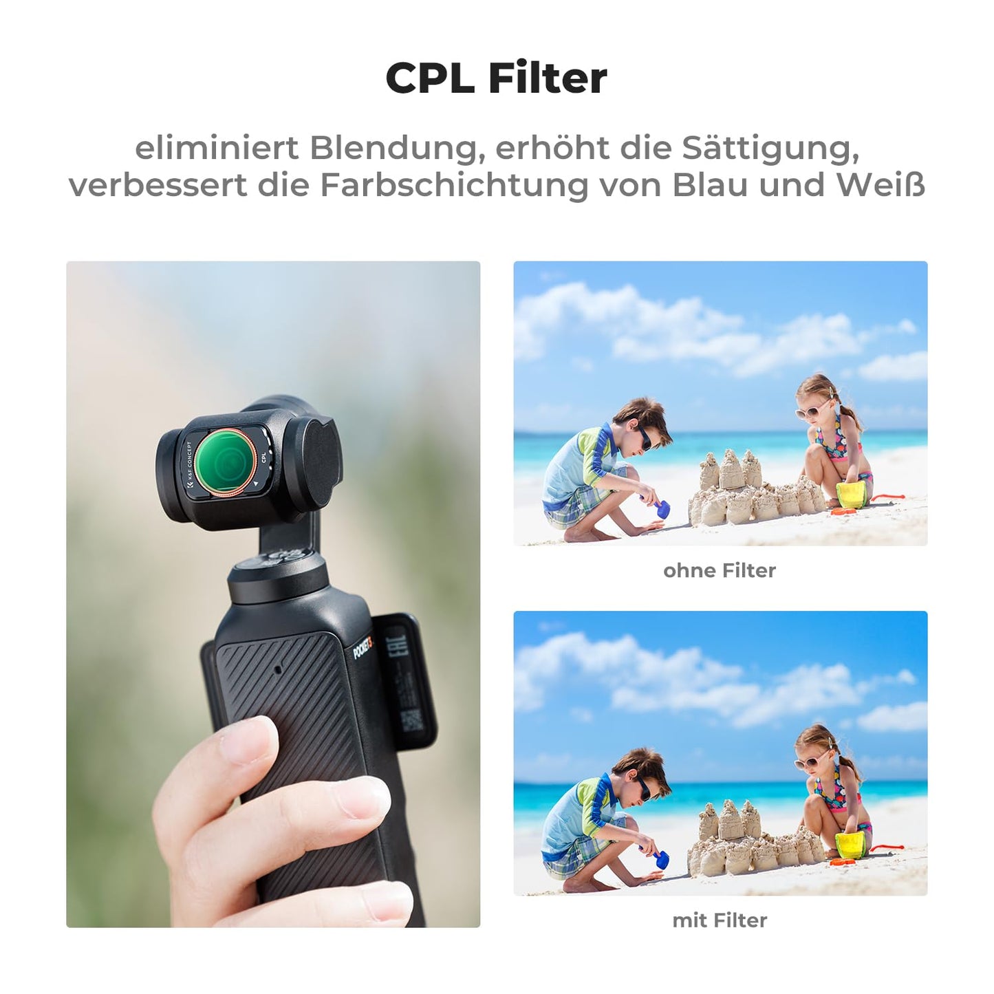 K&F CONCEPT FSD05 filter set compatible with DJI OSMO Pocket 4/3 - SKU.2148