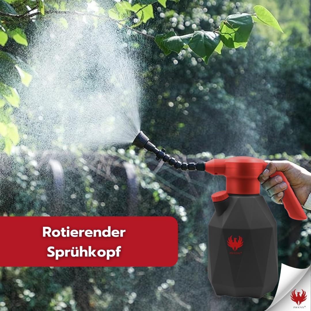 Phoenix - Electric garden sprayer Easy Sprayer 2L | Cordless pressure sprayer with rechargeable battery and 3H running time ABS/HDPE weed sprayer | Lightweight and durable