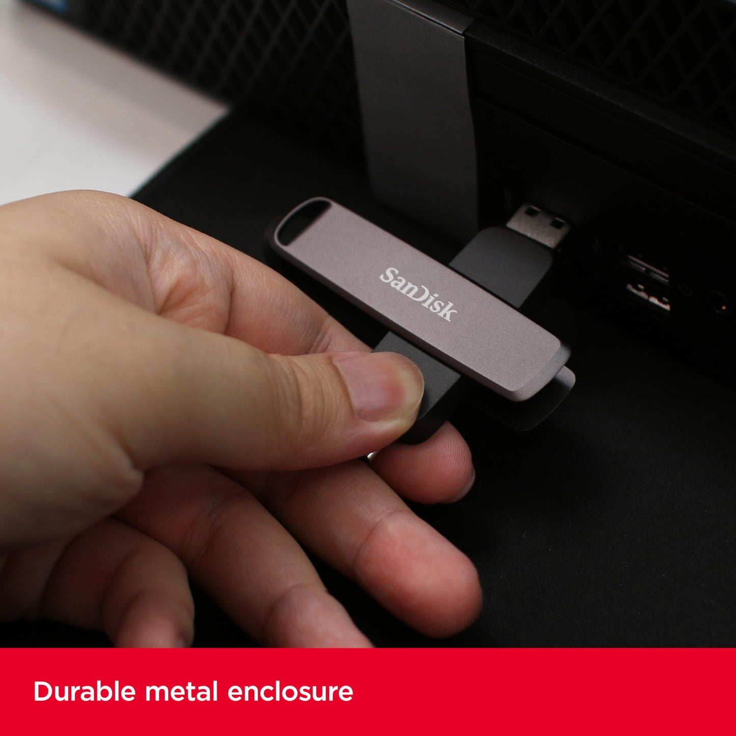 SANDISK Extreme PRO DUAL Drive 1 TB, flash drive 2-in-1 USB Type-A and USB Type-C, high performance, read speed up to 1000 MB/s, automatic backups, file management, metal housing, black - SDDDE1-1T00-G46