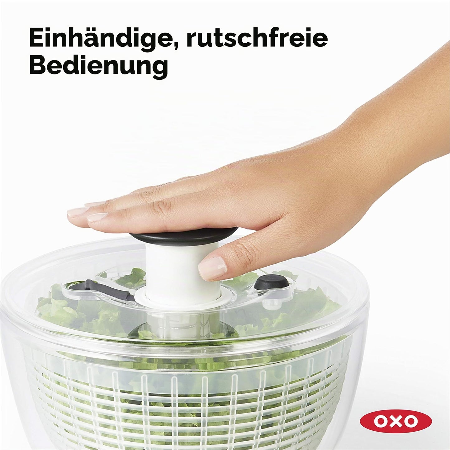 OXO Good Grips salad spinner with sieve and lid, small - for washing and drying lettuce and herbs - 1351680UK