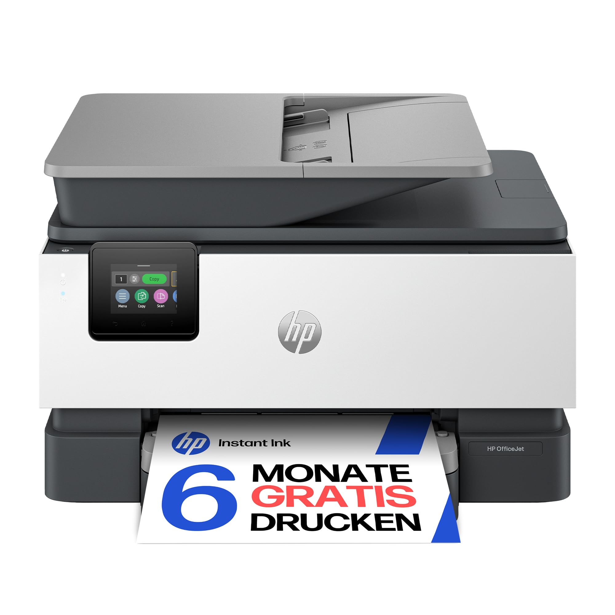 HP OfficeJet Pro 9120e multifunction printer, 6 months free printing Instant Ink included, printer, scanner, copier, fax, WLAN, LAN, duplex, airprint, gray-white - 403X8B#629