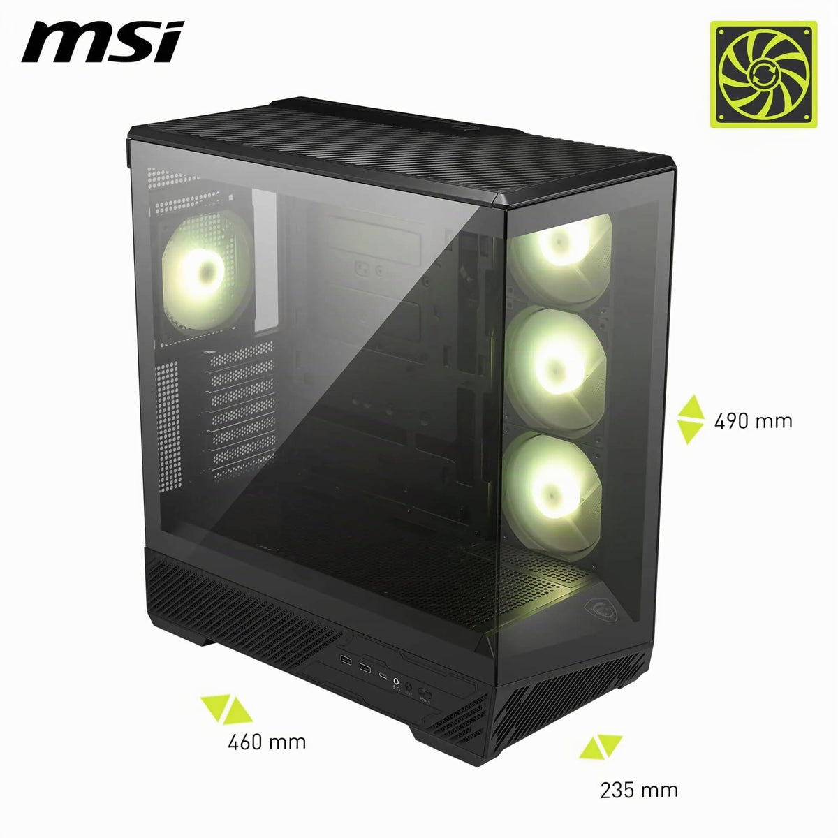 MSI MAG PANO 130R PZ – Carcasa de gaming Mid-Tower - 306-7G32R21-HH9