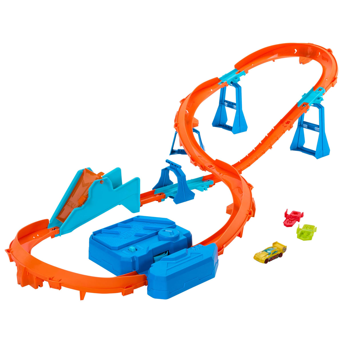 Hot Wheels Track Creator Boosted Jump Speedway Set and Toy Car - JDB49