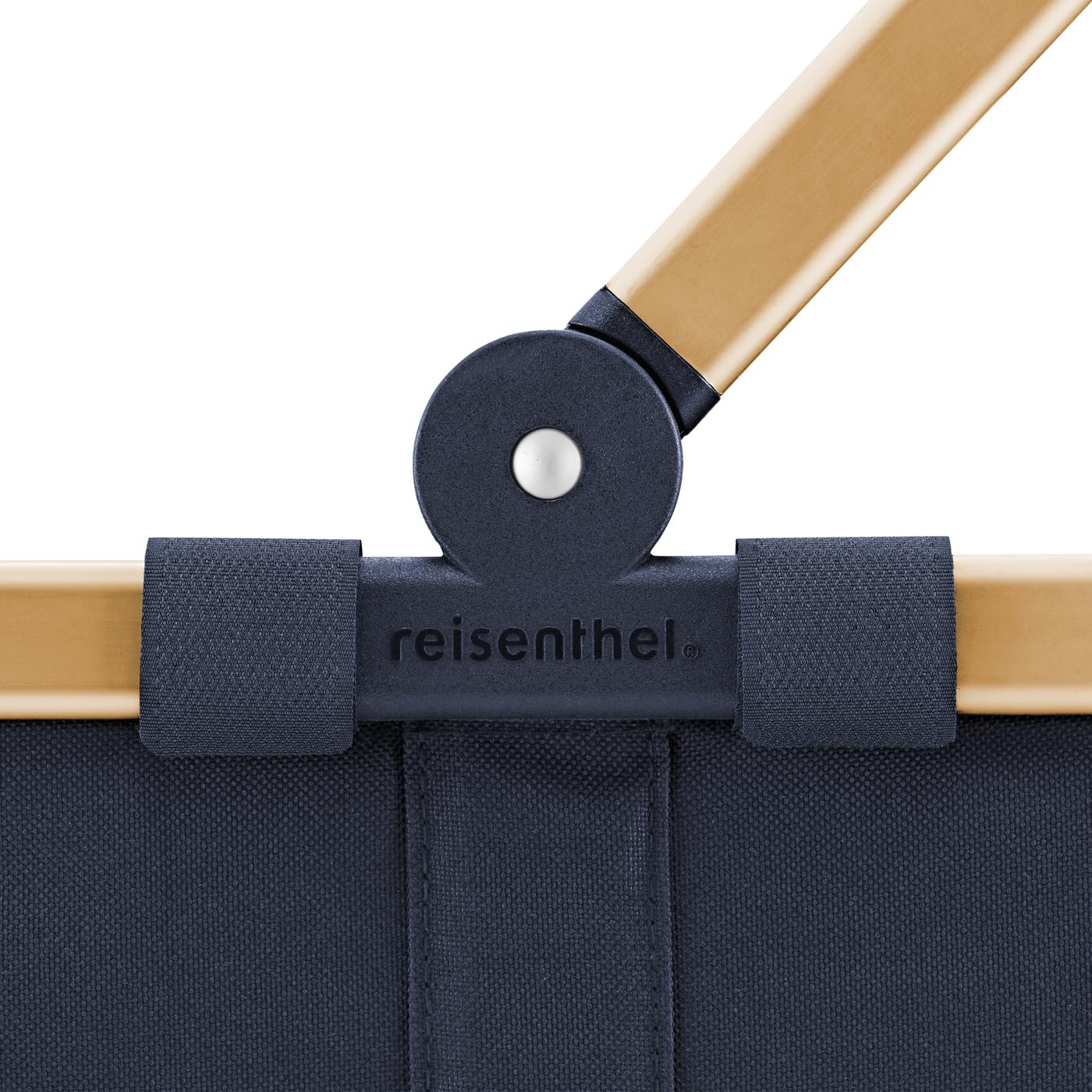 Reisenthel carrybag midnight gold – Stable shopping basket with plenty of storage space and practical inner pocket – Elegant and water-repellent design - BK4126