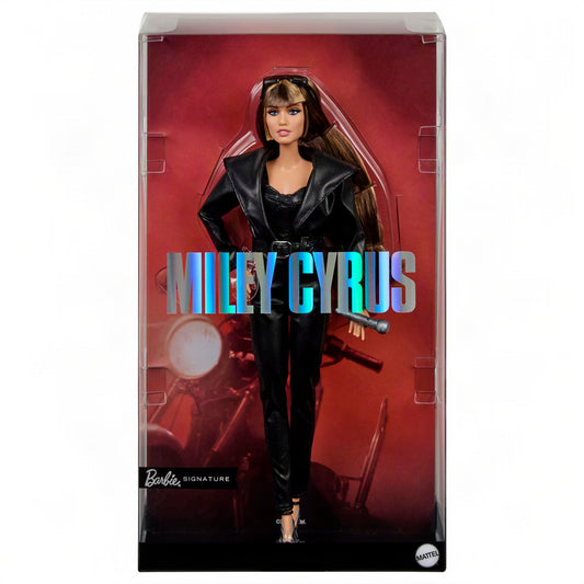 Barbie Signature Doll Poseable Miley Cyrus Collectible Figure in Faux Leather Outfit with Hood and High Heels, JJY06