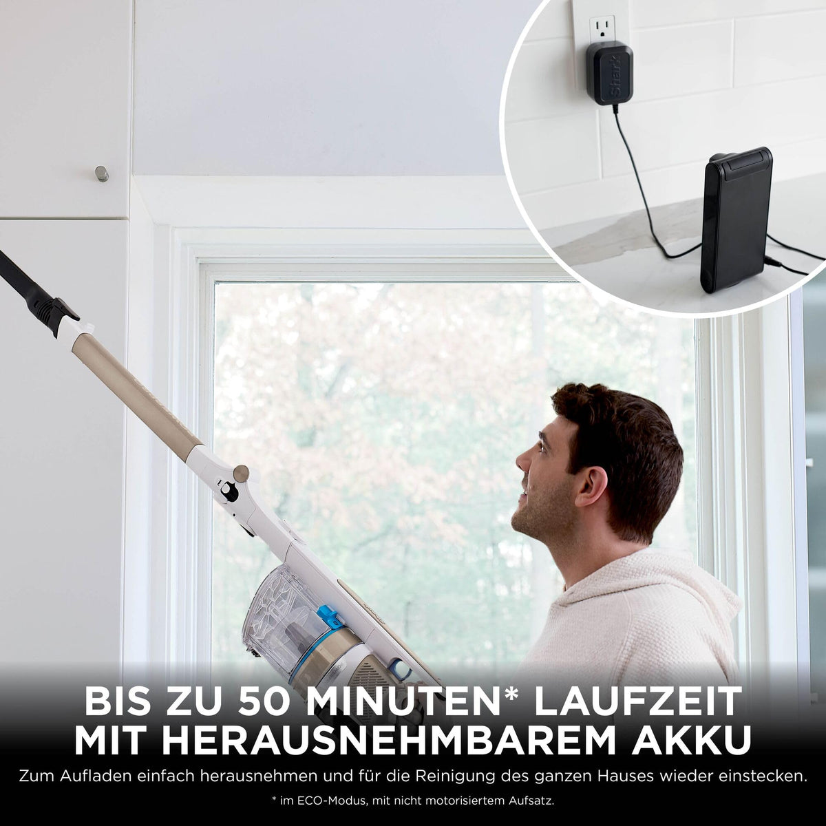 Aspirator fără fir Shark PowerPro cu acumulator, autonomie de până la 50 de minute, fără sac, ideal pentru părul de animale, alergici, covoare și suprafețe dure, cu lumină LED și tub articulat, gri metalic, IZ382EUT