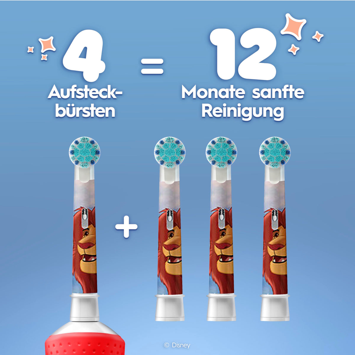 Oral-B perii de schimb Pro Kids 3+ Disney Regele Leu, Alb, 8 bucăți - 8006530035835