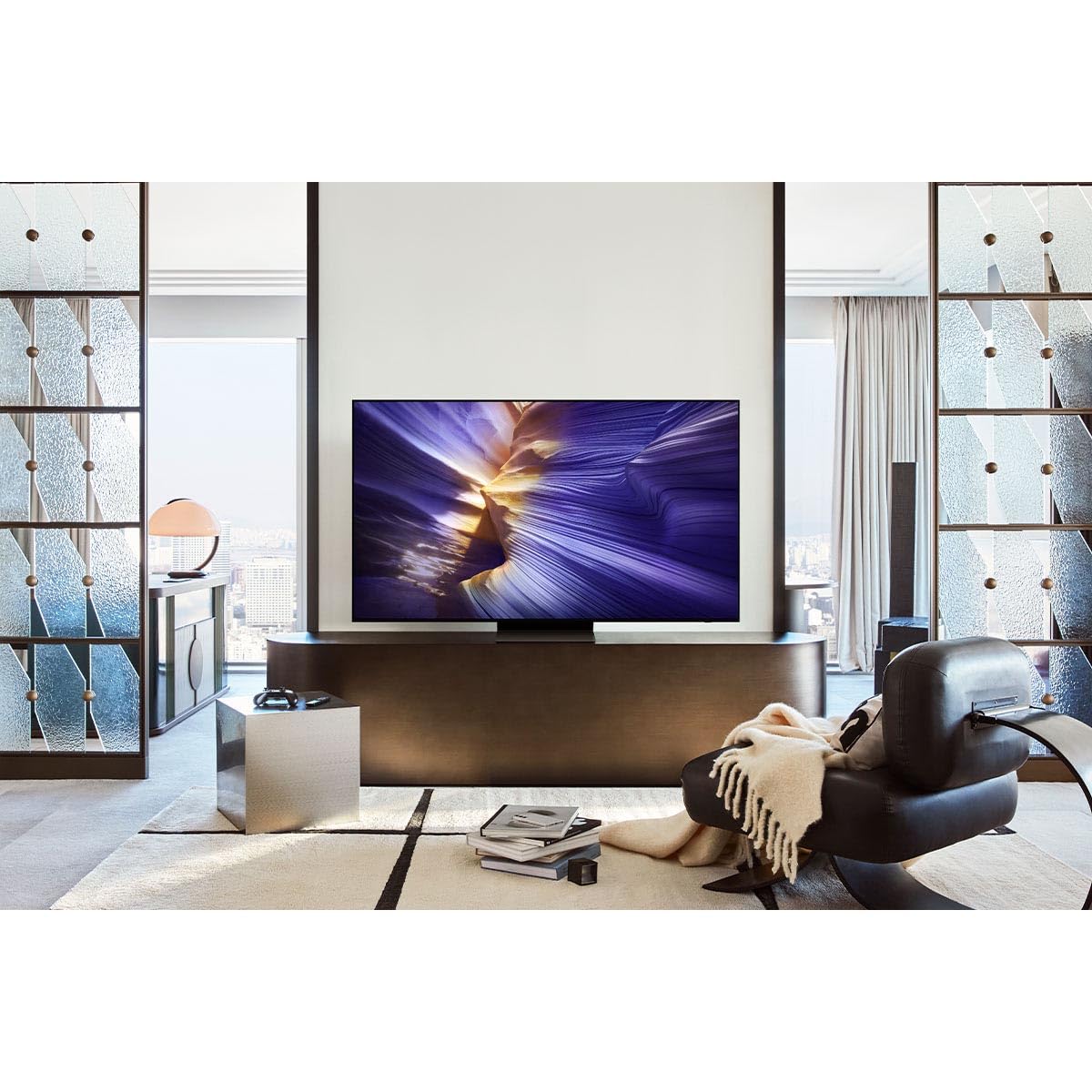 Samsung OLED 4K S90F 55 inch (138 cm), UHD TV, optimized for football and gaming, NQ4 AI Gen3 processor, OLED HDR+, 4K Upscaling Pro, Dolby Atmos, Motion Xcelerator, Samsung Vision AI Smart TV - GQ55S90FAE