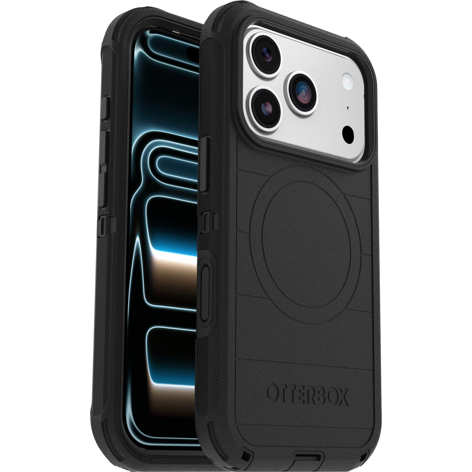 OtterBox Defender Series Pro MagSafe Case for iPhone 17 Pro, Shockproof, Drop Proof, Ultra Heavy Duty Protective Case, 7X Military Grade Tested, Black - 77-98380