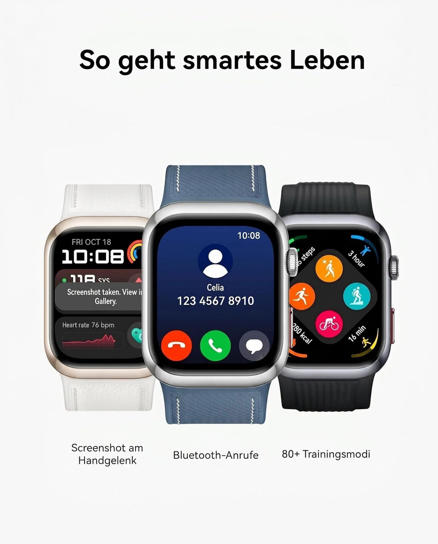 HUAWEI Watch D2 Smartwatch, 1.82" AMOLED, ECG, Blue - Luca-B29
