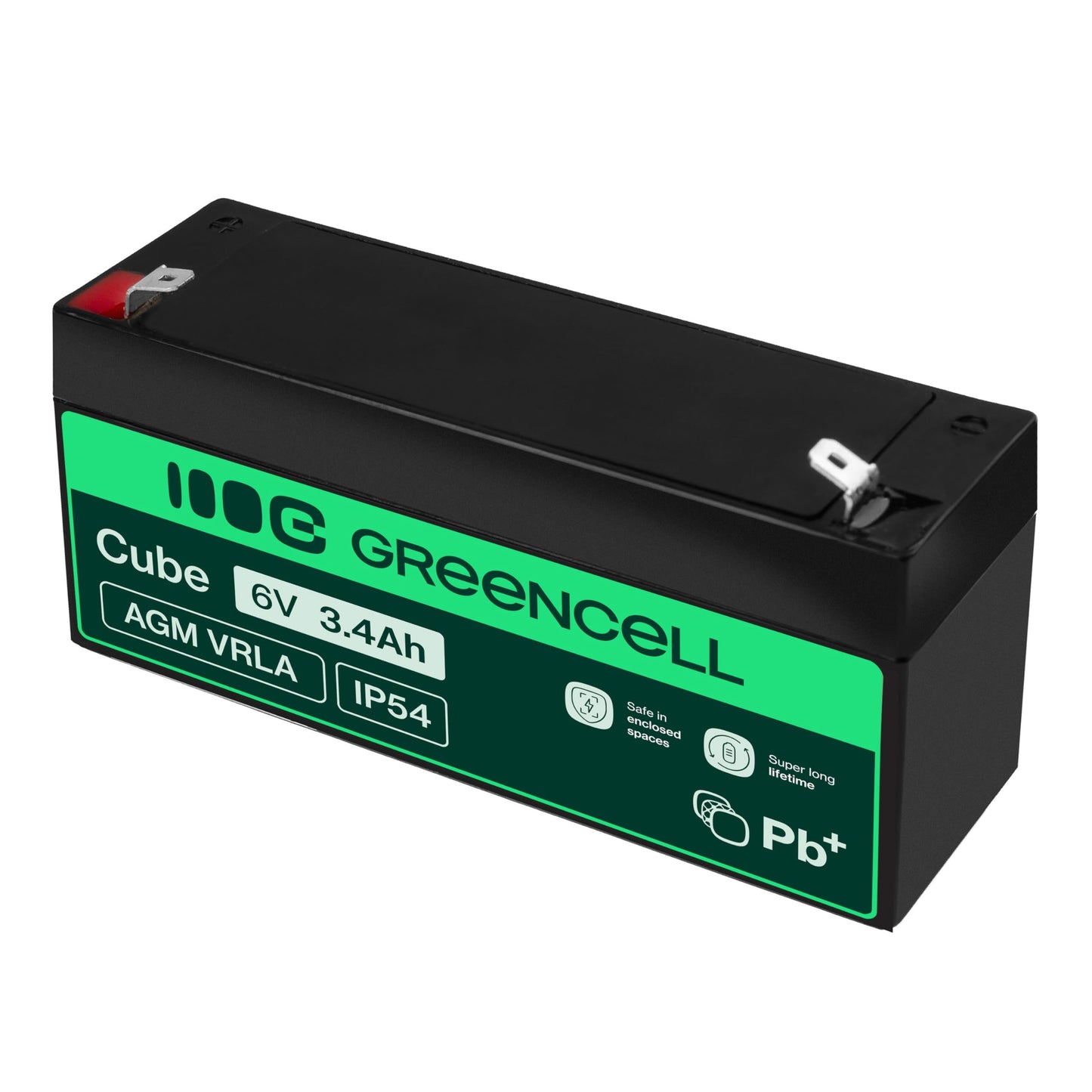Green Cell® AGM 6V 3.4Ah battery fleece battery VRLA lead battery lead battery replacement battery battery supply battery cycle-proof maintenance-free for electric toys alarm emergency power hospital bed - AGM38