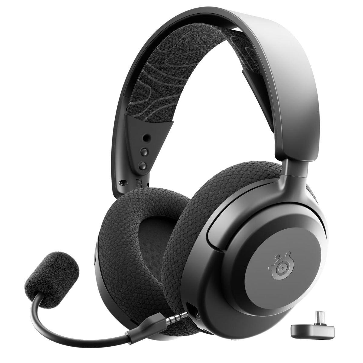 SteelSeries Arctis Nova 3P Wireless - Cască pentru PS5 și PC Gaming – Control prin aplicație – 40 de ore autonomie – Driveri cu magneti de neodim – 2,4 GHz/Bluetooth – Microfon detașabil – Compatibilă cu PS5, PC, Switch - Negru - 61686