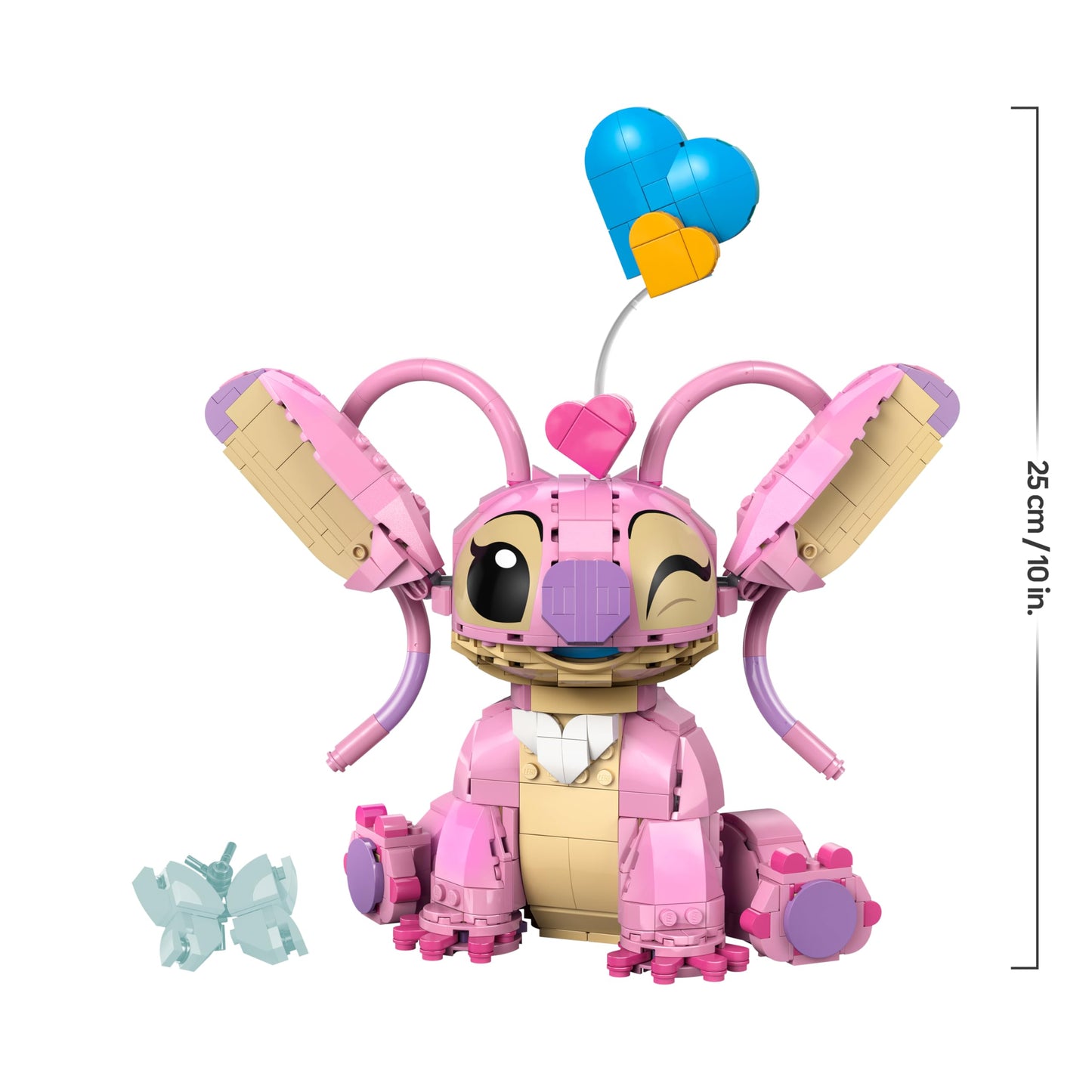 LEGO | Disney Angel - Lilo & Stitch toy - figure to build and display with 3 heart balloons and a butterfly - gift for girls, boys and adult fans aged 9 and over - 43257