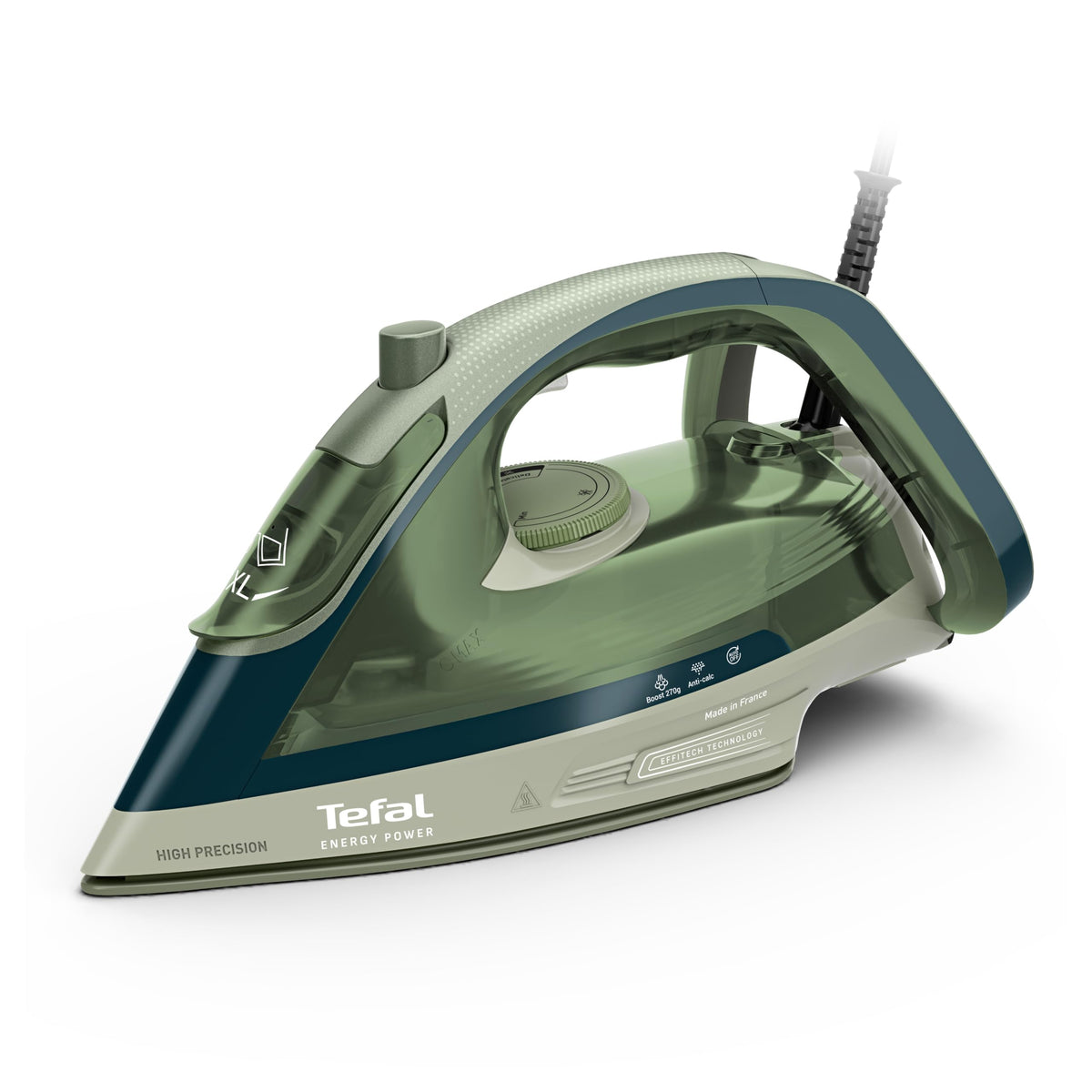 Tefal Energy Power Fier de călcat cu abur, controlul aburului prin apăsarea unui buton - FV6884E0
