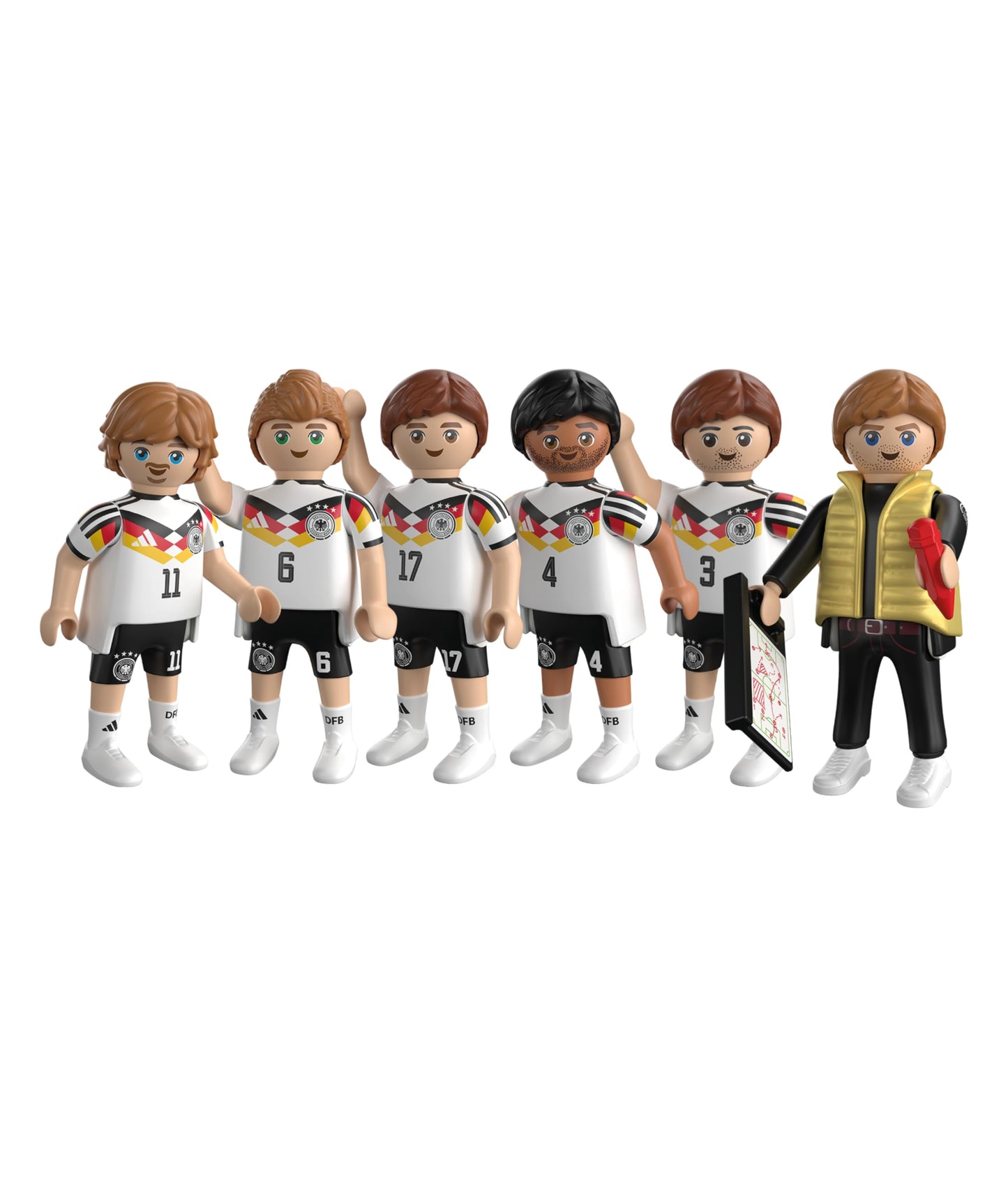 PLAYMOBIL | DFB | World Cup Collector's Set 1 | Football World Cup with Florian Wirtz, Jonathan Tah, Nick Woltemade, Joshua Kimmich, Waldemar Anton & trainer | 210449