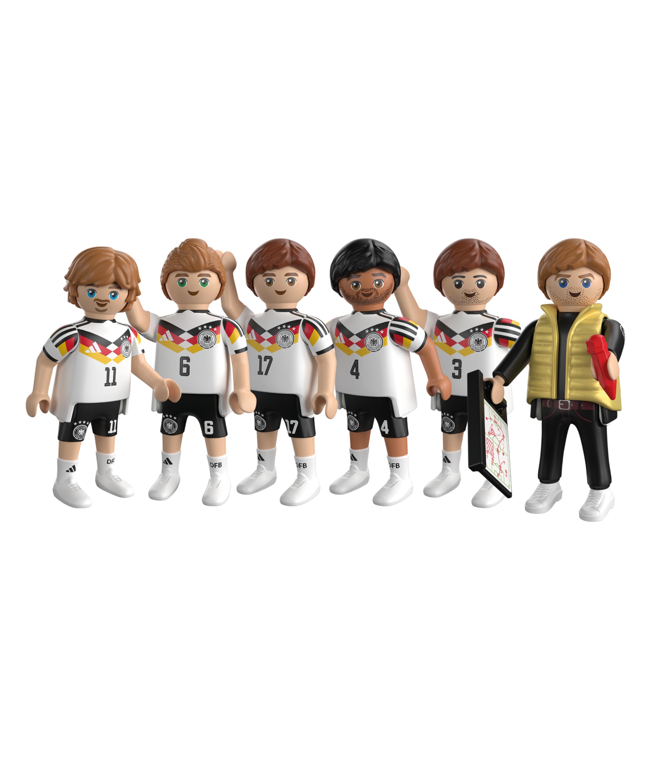 PLAYMOBIL | DFB | World Cup Collector's Set 1 | Football World Cup with Florian Wirtz, Jonathan Tah, Nick Woltemade, Joshua Kimmich, Waldemar Anton & trainer | 210449