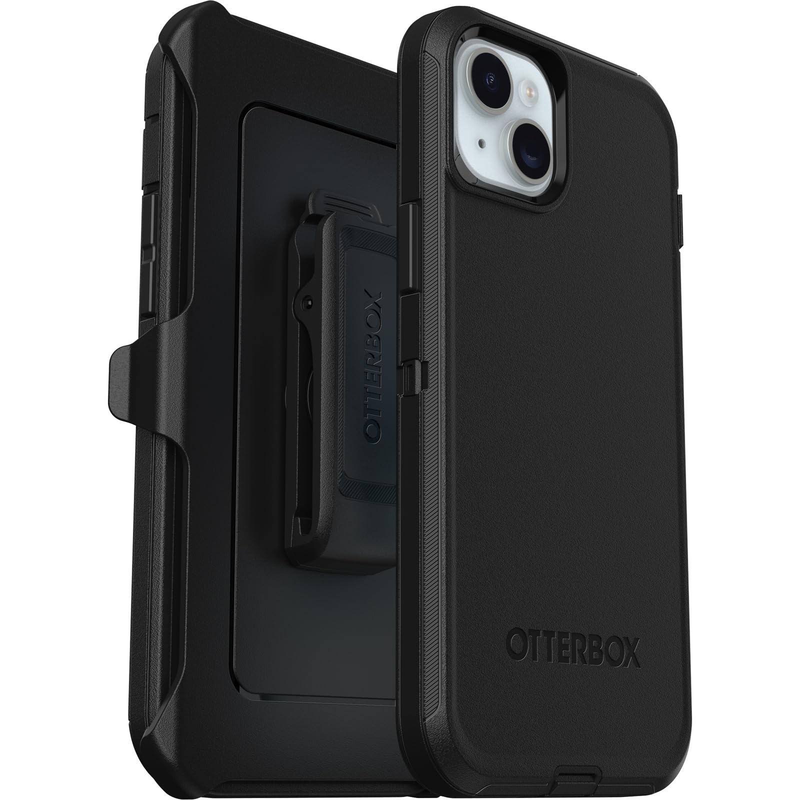 OtterBox Defender Case for iPhone 15 Plus/iPhone 14 Plus, Shockproof Drop Proof Ultra Heavy Duty Protective Case 5X Military Grade Tested Black - 77-92542