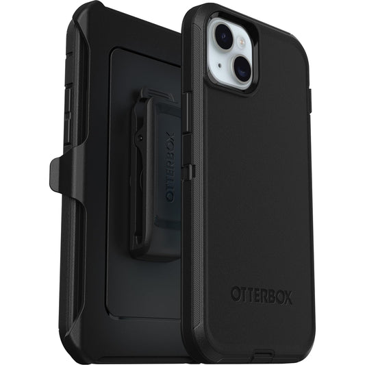 OtterBox Defender Case for iPhone 15 Plus/iPhone 14 Plus, Shockproof Drop Proof Ultra Heavy Duty Protective Case 5X Military Grade Tested Black - 77-92542