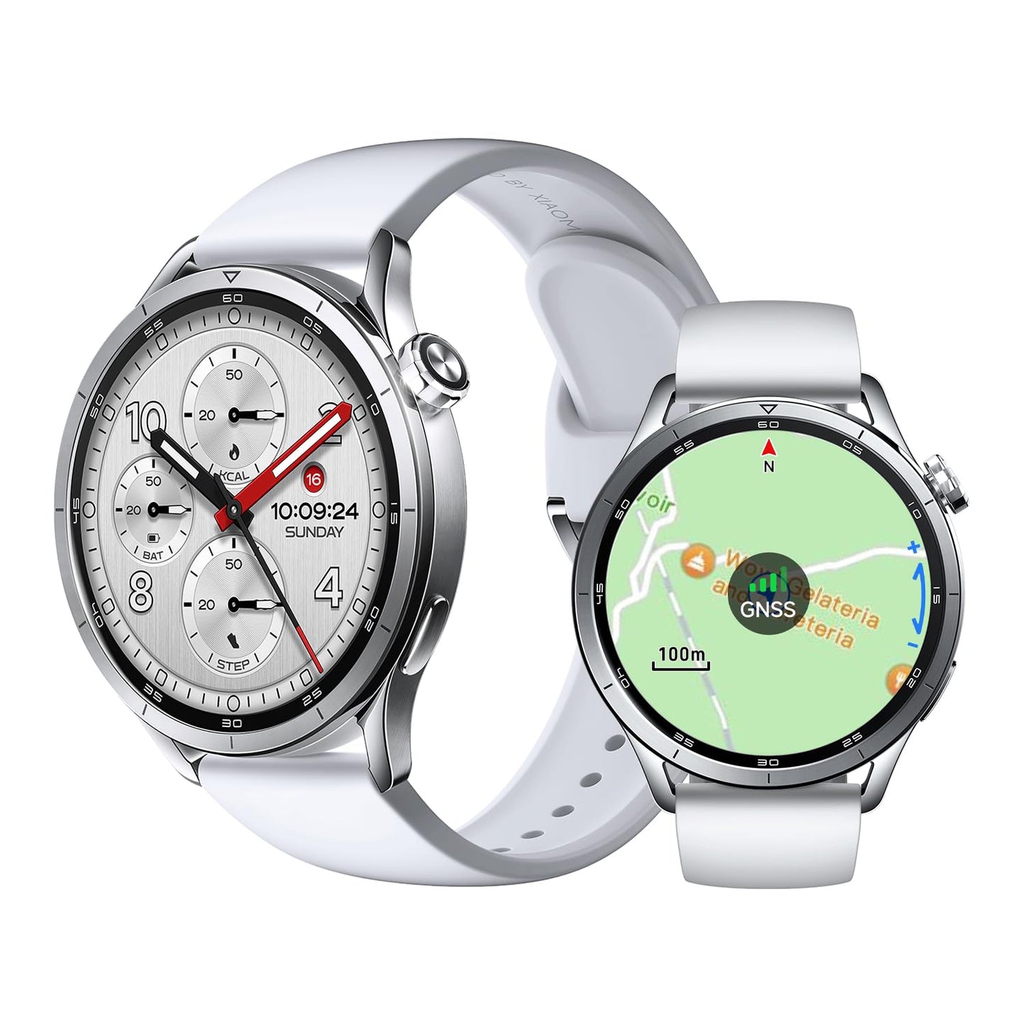 XIAOMI Watch S5 46mm, smartwatch for women/men, 1.48" AMOLED, fitness tracker with heart rate and sleep monitoring, 21 days battery, 150+ sports modes, dual-band GPS, NFC, Android & iOS, silver - BHR08ISGL