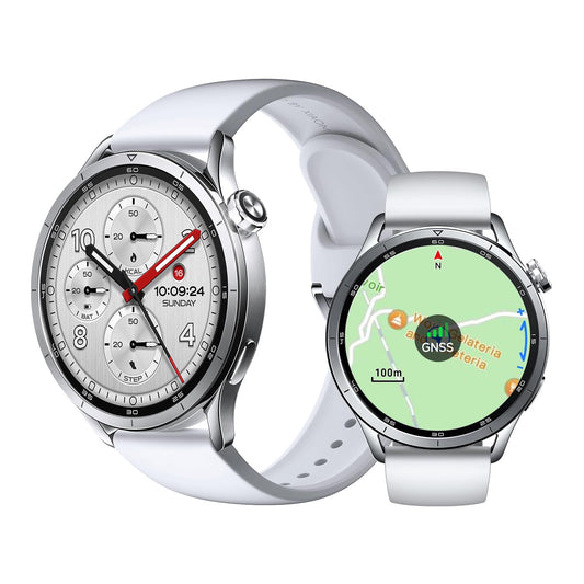XIAOMI Watch S5 46mm, smartwatch for women/men, 1.48" AMOLED, fitness tracker with heart rate and sleep monitoring, 21 days battery, 150+ sports modes, dual-band GPS, NFC, Android & iOS, silver - BHR08ISGL