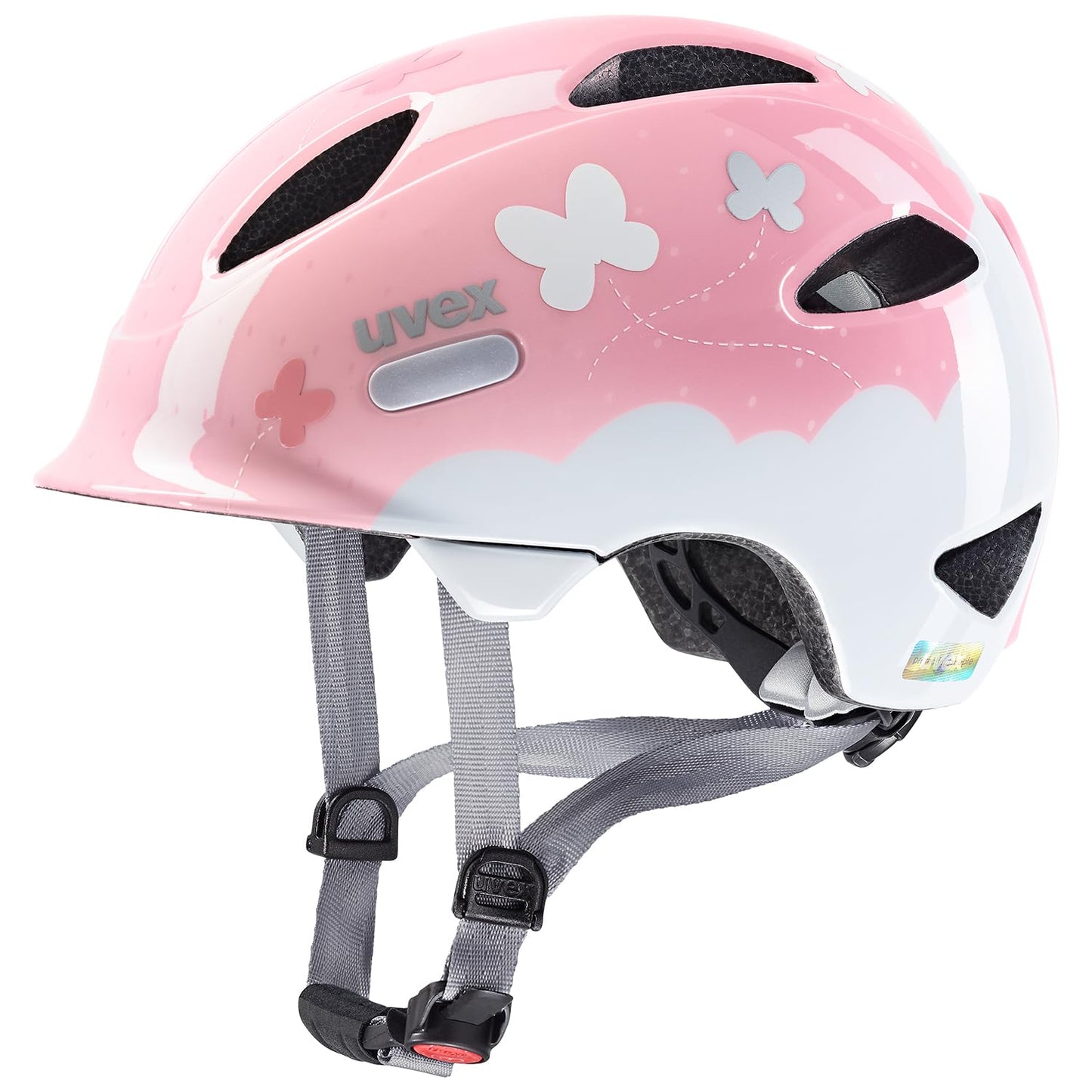 uvex OYO Style children's bicycle helmet, butterfly pink, 45-50 cm - S4100470515