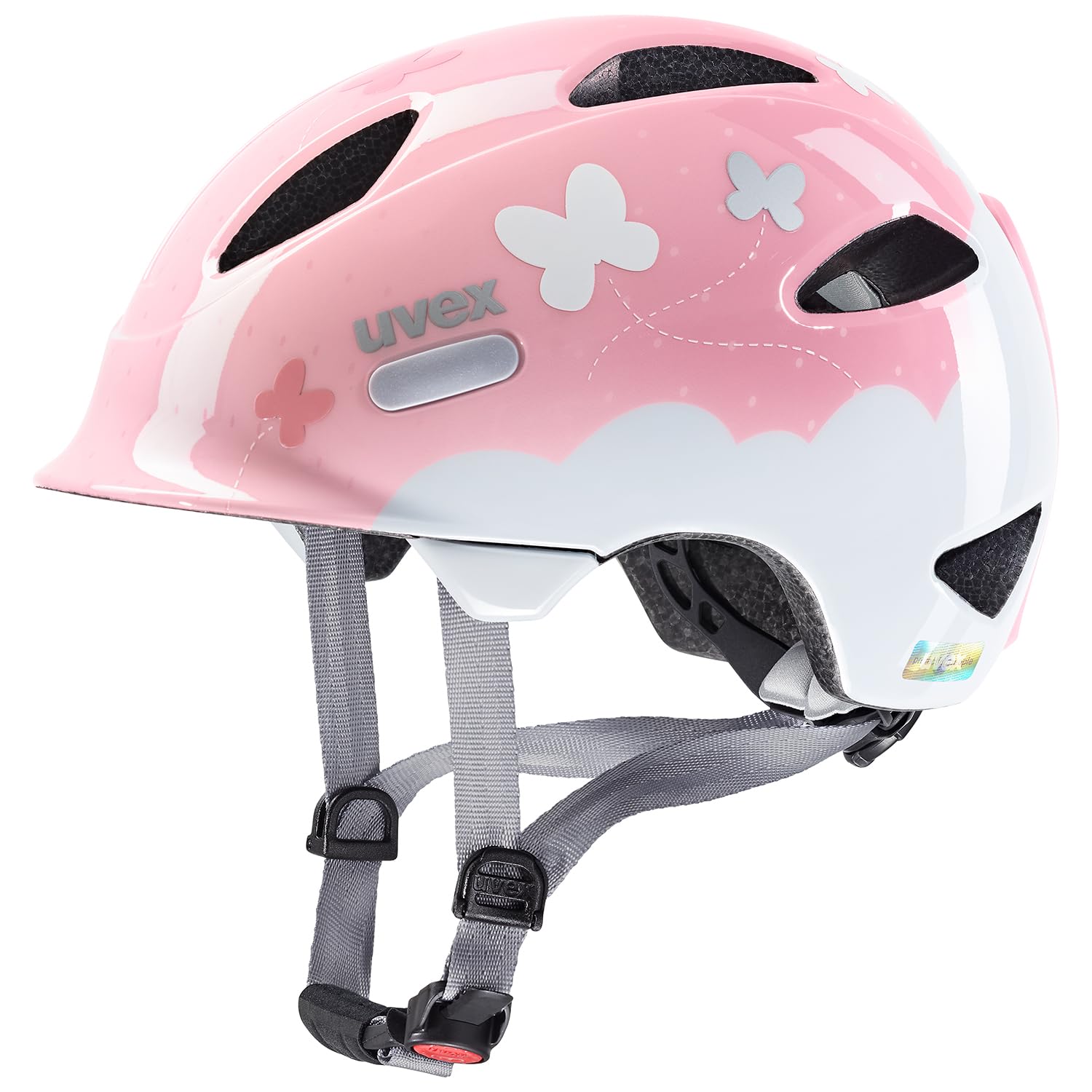 uvex OYO Style children's bicycle helmet, butterfly pink, 45-50 cm - S4100470515